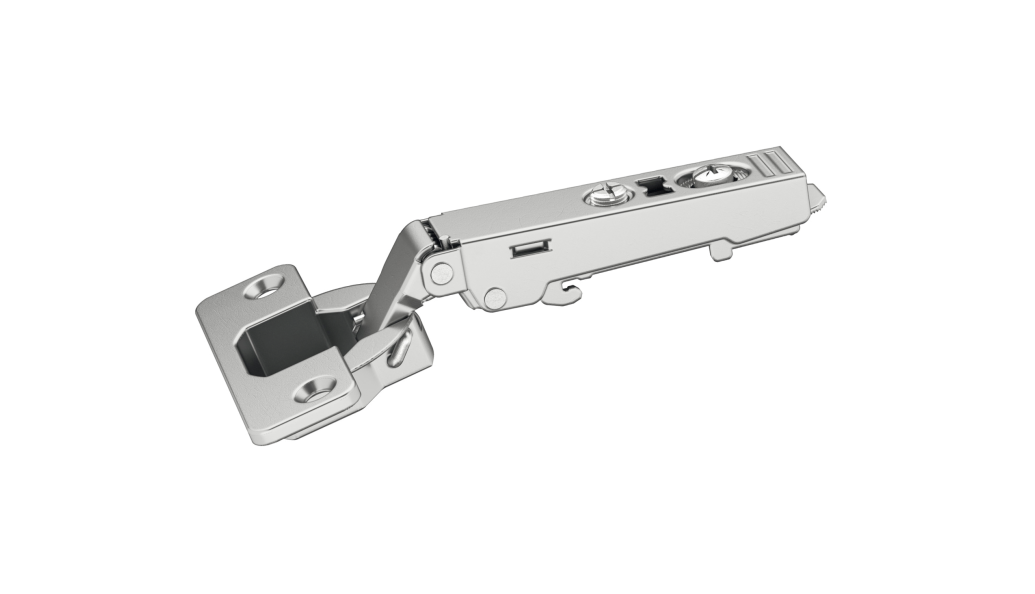 Петля с доводчиком наклад, 105гр, без рег.эксц, без планки, (52/5,5) ClipOn, никель, Metalla HAFELE