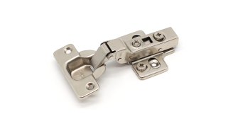  - Петля с доводчиком полунакладная, 110гр, рег.эксц., планка, 3D, шуруп, H=0, ClipOn, GENESIS GELONY