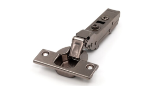  - Петля с доводчиком полунакладная, 105гр, рег.эксц., без планки, Clip On, титан, TALISMAN