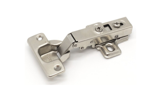  - Петля с доводчиком накладная, 105гр, без рег.эксц., планка, шуруп, H=0, Clip On, никель, GELONY