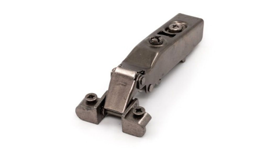 Петля без доводчика для алюм рамки накладная, 105гр, рег.эксц., без планки, ClipOn, титан, TALISMAN