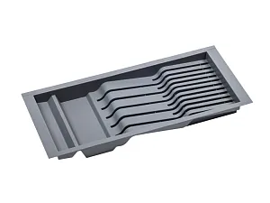  - Лоток для ножей 5 отд, 206,5х480-444х45 мм антрацит, 12шт/кор, TRAYBOND GELONY