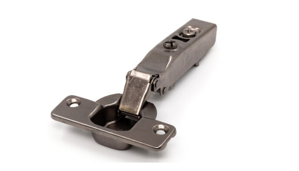 Петля с доводчиком накладная, 105гр, рег.эксц., без планки, Clip On, титан, TALISMAN