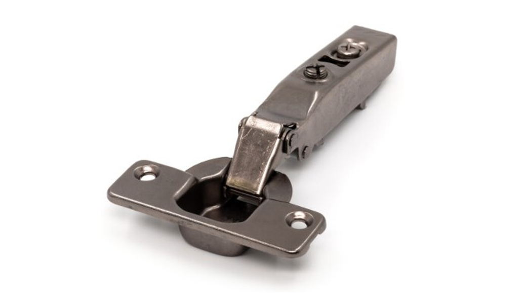 Петля без доводчика накладная, 105гр, рег.эксц., без планки, Clip On, титан, TALISMAN